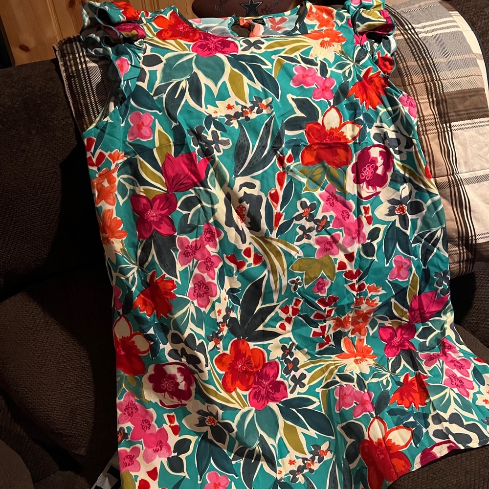SHEIN floral short sleeve dress 2X